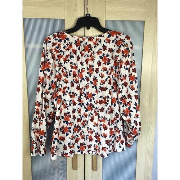 Elizabeth and James Floral Top Sz M Peasant Feminine Boho Cottagecore Blouse - Picture 5 of 5